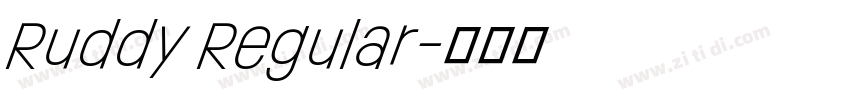 Ruddy Regular字体转换